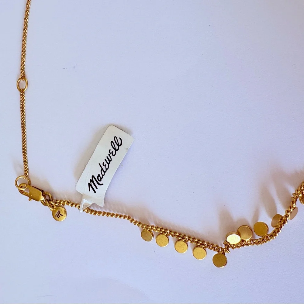 Madewell Gold Circle Charm Necklace - Picture 2 of 3